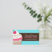 かわいく、お洒落なカップケーキのベーカリーの名刺 名刺 (スタンド正面)