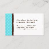 かわいく、お洒落なカップケーキのベーカリーの名刺 名刺 (裏面)