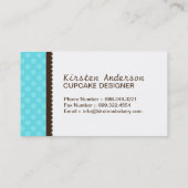 かわいく、お洒落なカップケーキのベーカリーの名刺 名刺 (裏面)