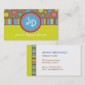 かわいく、お洒落な名刺 名刺 (正面/裏面)