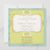 かわいく、ぼろぼろの~の鳥および巣箱の結婚式 招待状 (裏面)