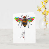 かわいく、カラフルなのまわりにの挨拶状 カード (黄色い花)