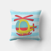 かわいく、カラフルなヘリコプターの子供へ部屋 クッション (裏面)