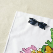 かわいく、カラフルな恐竜 ビーチタオル (インサイチュ)