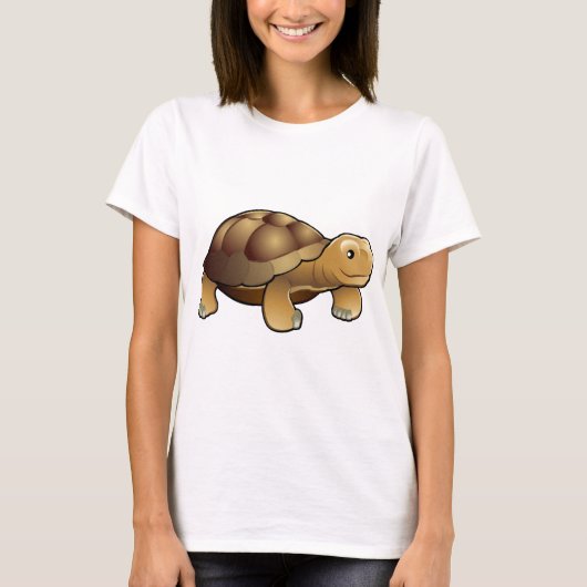 かわいく、フレンドリーなカメ Tシャツ (正面)