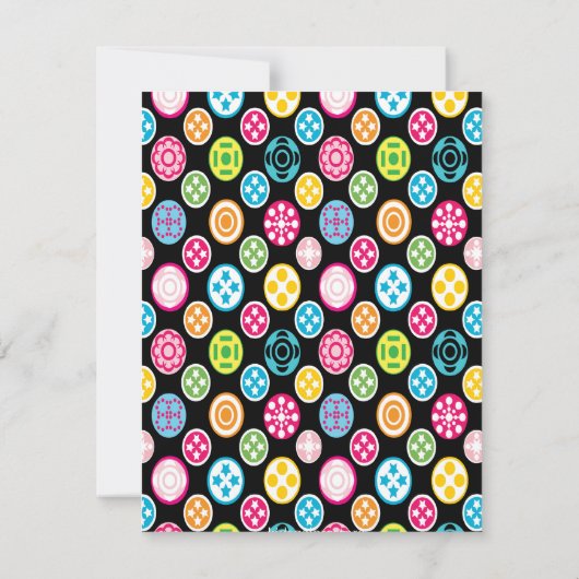 かわいく、数々のな色、アーケード2の誕生日GirlThank サンキューカード (裏面)