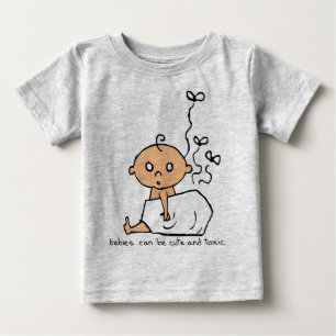 かわいく、有毒なベビー ベビーTシャツ