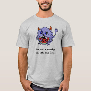 かわいく、柔らかい歯を見せるモンスターのワイシャツ Tシャツ