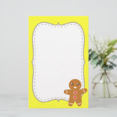 かわいく、楽しいクリスマスのジンジャーブレッドマン 便箋 (スタンド正面)
