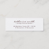 かわいく、甘いベーカリーの包装のラベル スキニー名刺 (裏面)