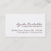 かわいく、甘いベーカリーの名刺 名刺 (裏面)