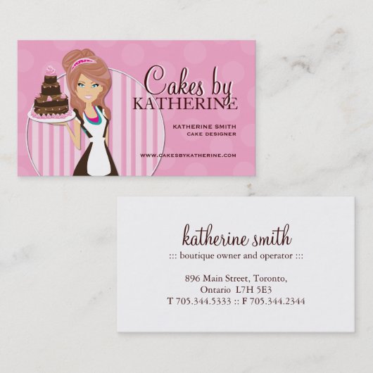 かわいく、甘いベーカリーの名刺 名刺 (正面/裏面)