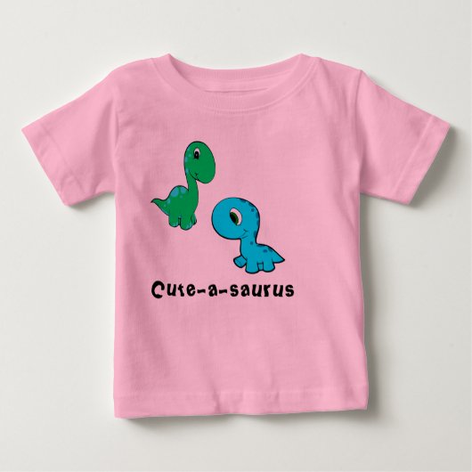 かわいくsaurusかわいい恐竜のワイシャツ ベビーTシャツ (正面)