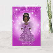 かわいこちゃんのカスタマイズ可能な誕生日の挨拶状 カード (正面)