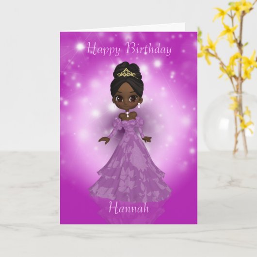 かわいこちゃんのカスタマイズ可能な誕生日の挨拶状 カード (黄色い花)