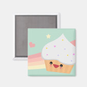 かわいこちゃんのカップケーキ マグネット (正面/裏面)