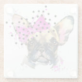 かわいこちゃんのフレンチブルドッグ ガラスコースター (裏面)