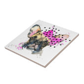 かわいこちゃんのフレンチブルドッグ タイル (側面)