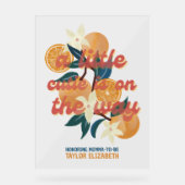 かわいこちゃんのベビーシャワー歓迎 アクリルサイン (正面)