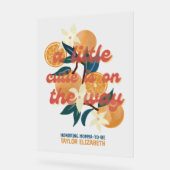 かわいこちゃんのベビーシャワー歓迎 アクリルサイン (傾斜)