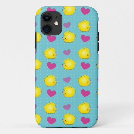 かわいこちゃんの小さいハリネズミパターン Case-Mate iPhoneケース (裏面)