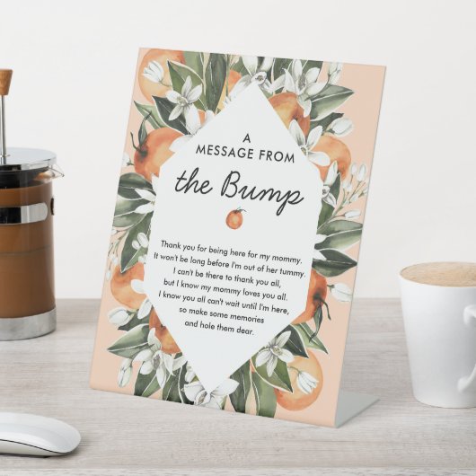 かわいこちゃんの赤ちゃんバンプポスターからのメッセージをシャワー 台座サイン (インサイチュ)