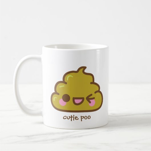 かわいこちゃんのpoo及びsmary poo コーヒーマグカップ (左)