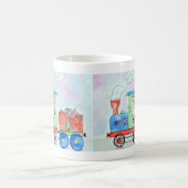 かわいこちゃんは彼女のクリスマスレイン水の色絵画の コーヒーマグカップ (中央)