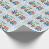 かわいこちゃんは彼女のクリスマスレイン水の色絵画の ラッピングペーパー (角)