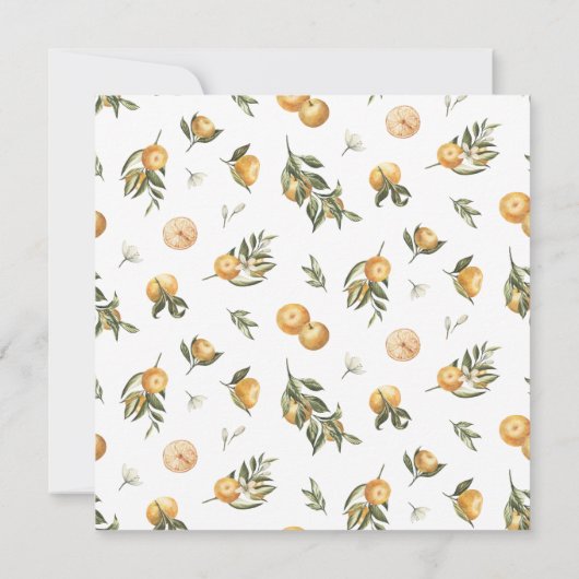 かわいこちゃんは柑橘系ベビーシャワーの途中にある 招待状 (裏面)