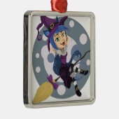 かわいこちゃんウィッチ(ほうきハロウィーン付) メタルオーナメント (右)