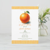 かわいこちゃんウォーターカラーオレンジブライダルシャワー 招待状 (スタンド正面)