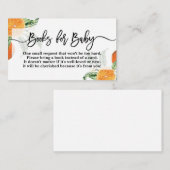 かわいこちゃんオレンジは本のカードを持ってくる エンクロージャーカード (正面/裏面)