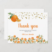 かわいこちゃんオレンジサンキューカード サンキューカード (正面/裏面)