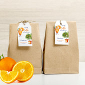 かわいこちゃんオレンジシトラスサマーアイスクリームベビーシャワー ギフトタグ