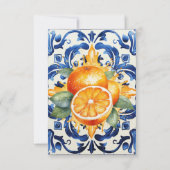 かわいこちゃんオレンジシトラスサマーアイスクリームベビーシャワー サンキューカード (裏面)