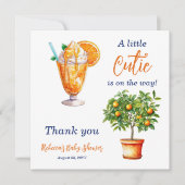 かわいこちゃんオレンジシトラスサマーアイスクリームベビーシャワー シーズンカード (正面)