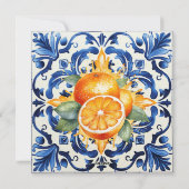 かわいこちゃんオレンジシトラスサマーアイスクリームベビーシャワー シーズンカード (裏面)