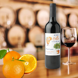 かわいこちゃんオレンジシトラスサマーアイスクリームベビーシャワー ワインラベル