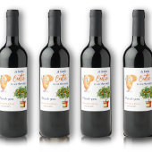 かわいこちゃんオレンジシトラスサマーアイスクリームベビーシャワー ワインラベル