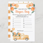 かわいこちゃんオレンジシトラス推測おむつバッグ (正面/裏面)