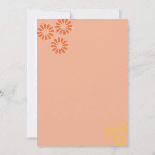 かわいこちゃんオレンジスマイルベビーシャワー招待状 招待状 (裏面)