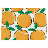 かわいこちゃんオレンジパターン抱き枕 ラージペーパーバッグ (裏面)