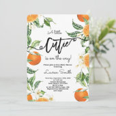 かわいこちゃんオレンジベビーシャワー 招待状 (スタンド正面)