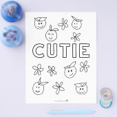 かわいこちゃんオレンジ予算カラーリングページ チラシ (シングル)