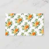 かわいこちゃんオレンジ柑橘系ベビーシャワーおむつラッフル エンクロージャーカード (裏面)