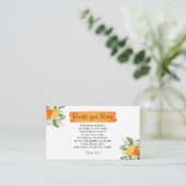 かわいこちゃんオレンジ柑橘系ベビーシャワーブックベビー エンクロージャーカード (スタンド正面)