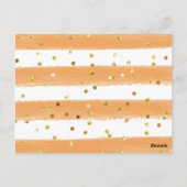 かわいこちゃんオレンジ柑橘系ベビーブックインサートカード ポストカード (裏面)