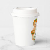 かわいこちゃんオレンジ色ベビーシャワー紙カップ 紙コップ (右)