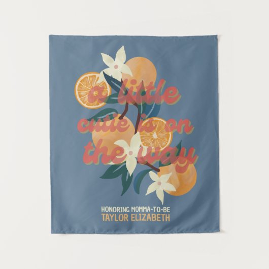 かわいこちゃんオンウェイベビーシャワーテーマ タペストリー (正面)